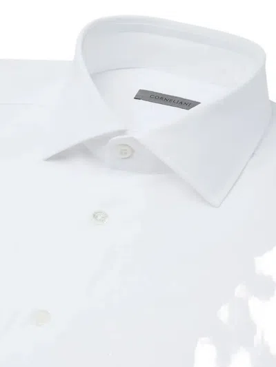 Corneliani Spread-collar Button-up Shirt In White