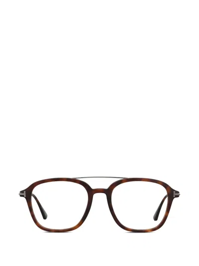 Tom Ford Rectangle-frame Glasses In Brown