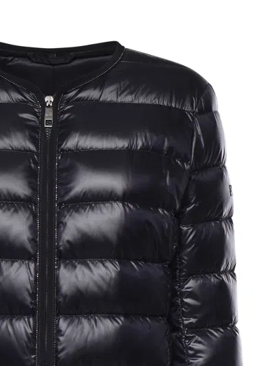 Fay Quilted Down Jacket In Black