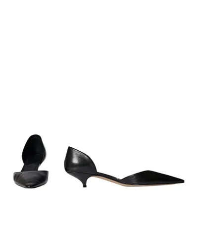 The Row Brown Liisa Kitten Dorsay Pumps In Black