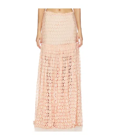Ulla Johnson Aris Lace Maxi Skirt In Pink