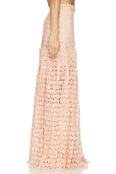 Ulla Johnson Aris Lace Maxi Skirt In Pink
