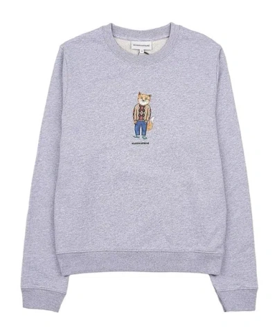 Maison Kitsuné Maison Kitsune Dressed Fox Sweatshirt In Gray