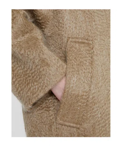 Joseph Alger Brushed Wool And Mohair-blend Coat In Brown