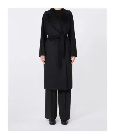Weekend Max Mara Double-faced Wool Coat In Black