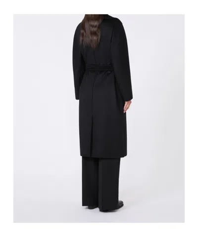 Weekend Max Mara Double-faced Wool Coat In Black