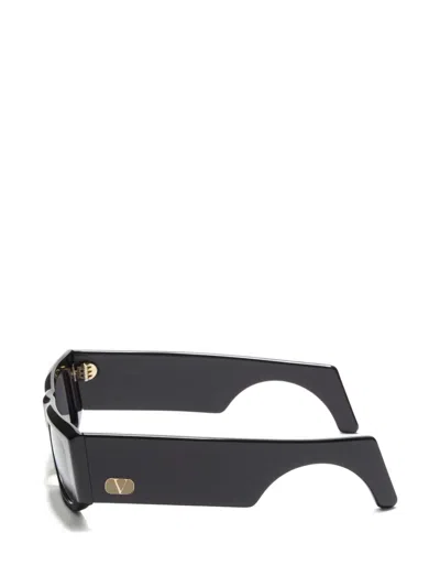 Valentino Garavani Eyewear Rectangular Acetate Eyewear In Black