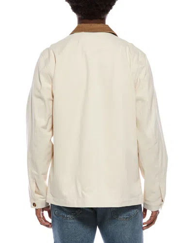 Slate & Stone Brushed Workwear Jacket In White