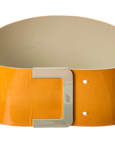 Roger Vivier Patent Belt In Brown