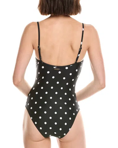 Milly Polka Dot V-wire One Piece In Black