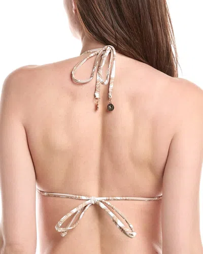 Milly Nautical Chain Triangle Bikini Top In Brown