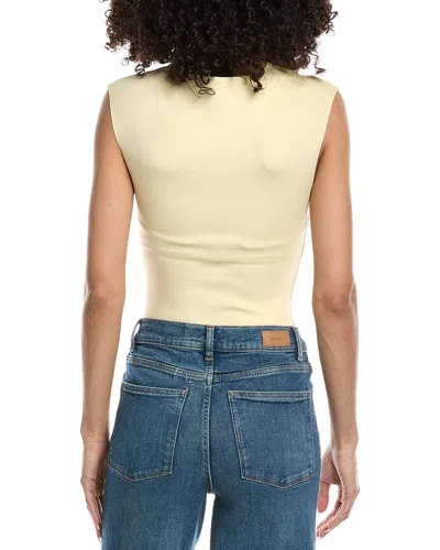 Commando Neoprene Cap Sleeve Bodysuit In Yellow