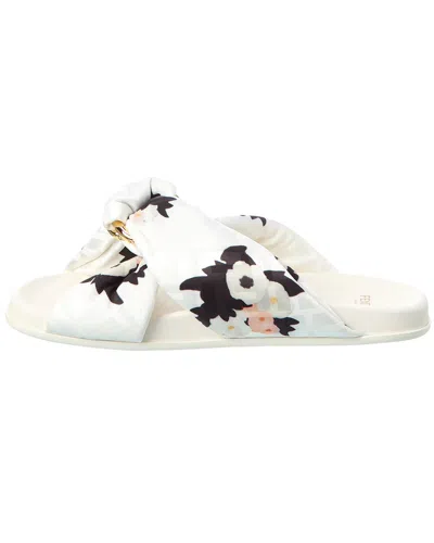 Fendi Feel Polyester Flat Sandal In White