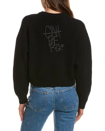 Dolce & Gabbana Patch Front Wool Sweater In Black