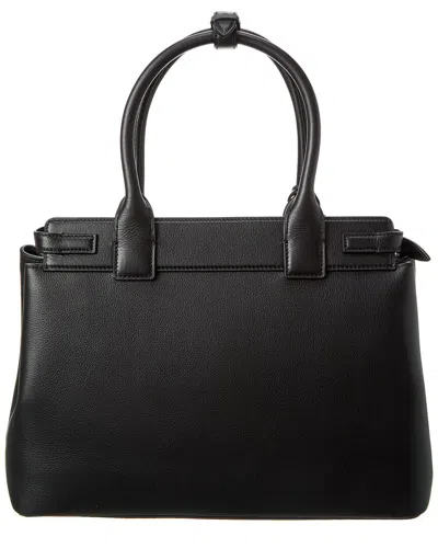 Celine Leather Top Handle Bag In Black