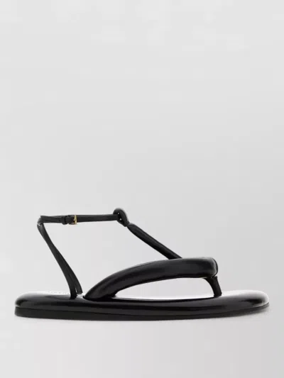 Givenchy Boudoir Bicolor Thongs In Nappa Leather In Black