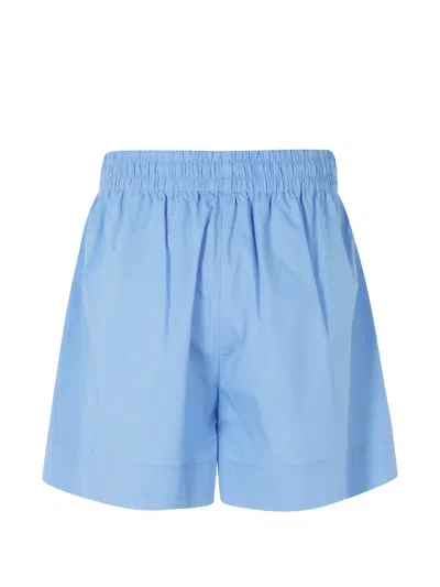 Solotre Elasticated-drawstring Mini Shorts In Blue