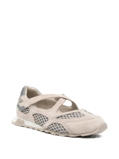 Ash Touch-strap Ballet Flats In Neutral