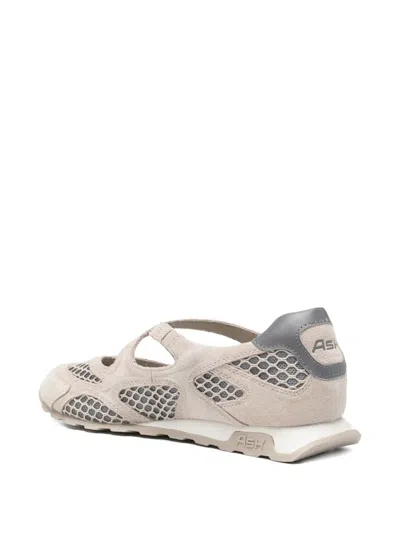 Ash Touch-strap Ballet Flats In Neutral
