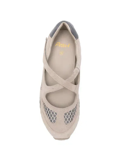 Ash Touch-strap Ballet Flats In Neutral