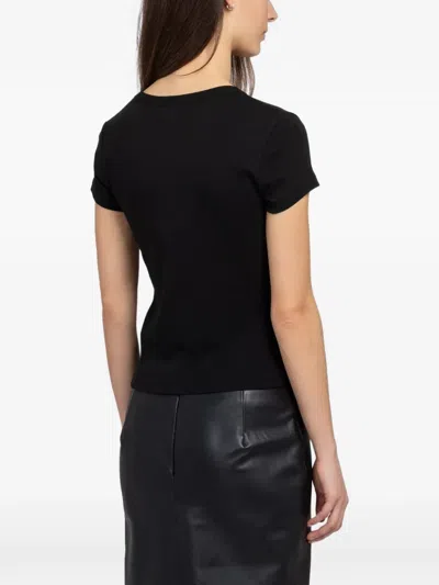 St Agni V-neck T-shirt In Black
