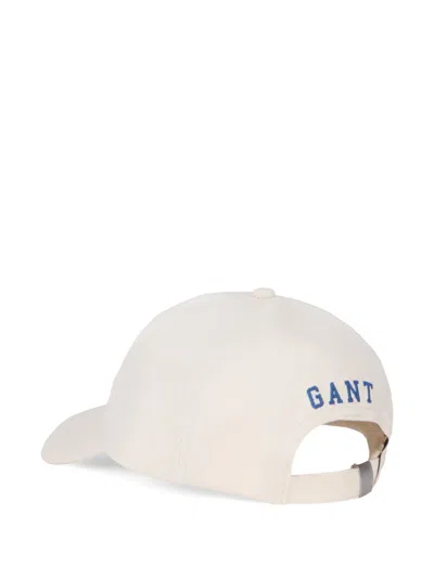 Gant Graphic Cap In Cotton Fabric In Neutral
