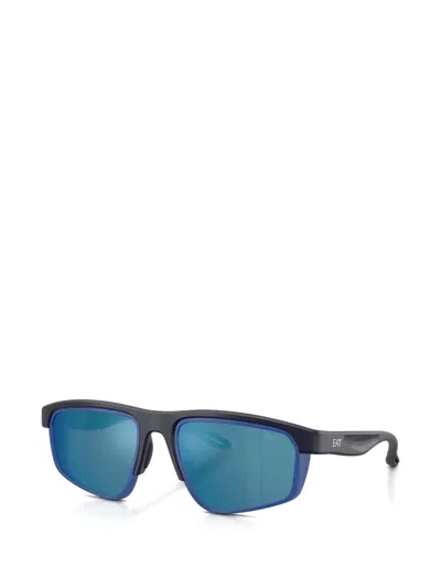 Ea7 Vyron Rectangle-frame Sunglasses In Transparent