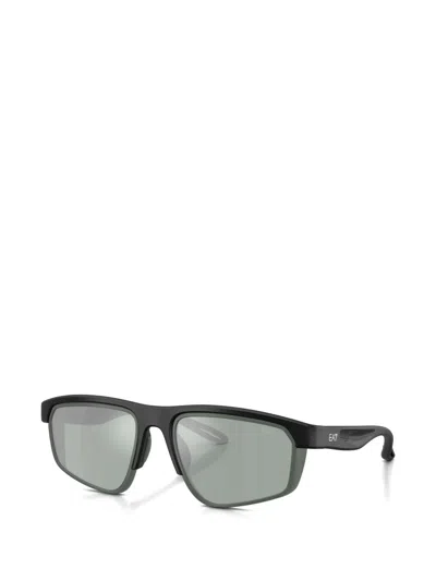 Ea7 Vyron Rectangle-frame Sunglasses In White