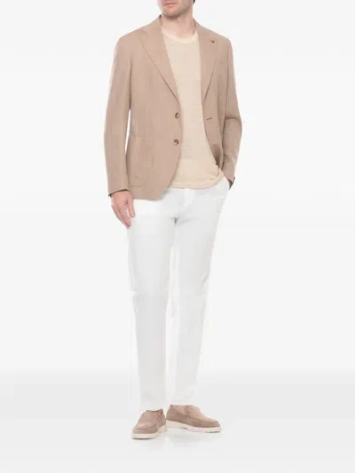 Latorre Lapel-collar Jacket In Brown
