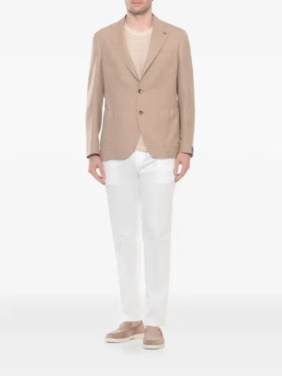 Latorre Lapel-collar Jacket In Brown