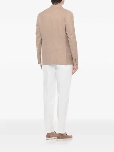 Latorre Lapel-collar Jacket In Brown
