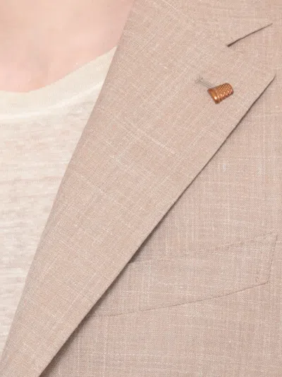 Latorre Lapel-collar Jacket In Brown