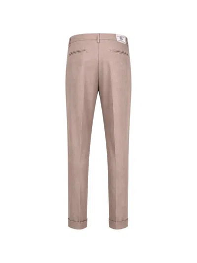 Devore Four Stroke Turn-up Trousers In Brown