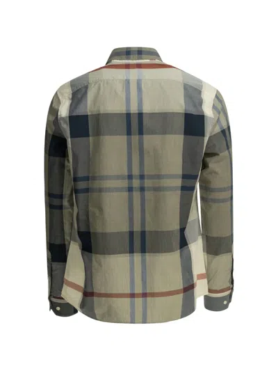 Barbour Check-pattern Button-down Shirt In Neutral