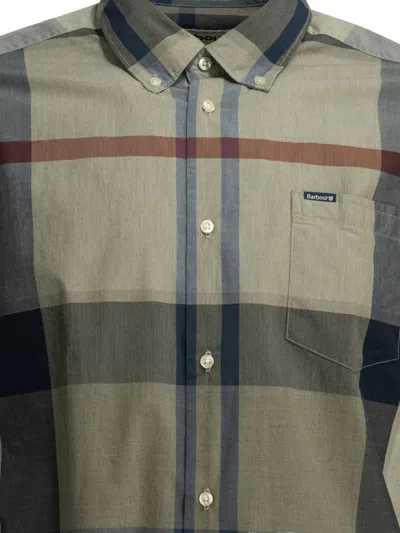 Barbour Check-pattern Button-down Shirt In Neutral