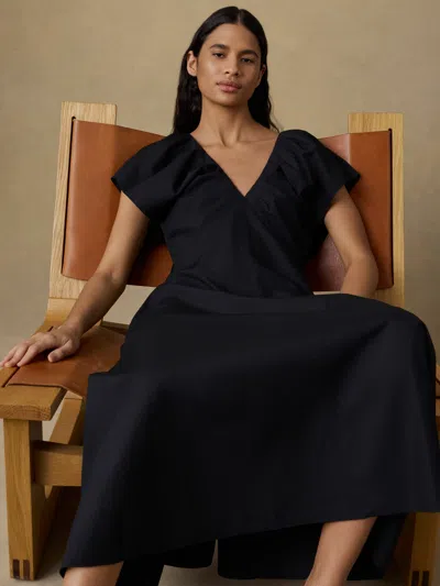 Faherty Coastal Poplin Bondhi Dress In Black