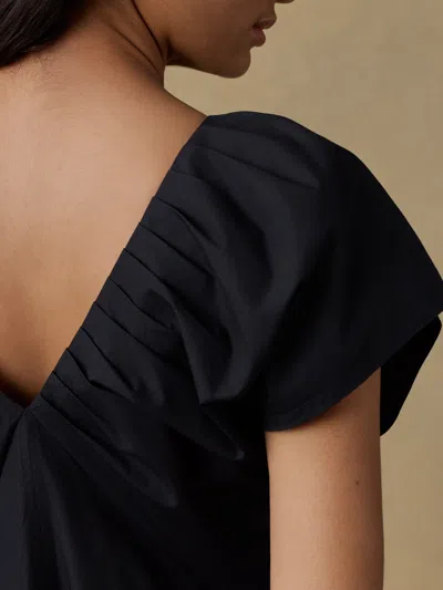 Faherty Coastal Poplin Bondhi Dress In Black