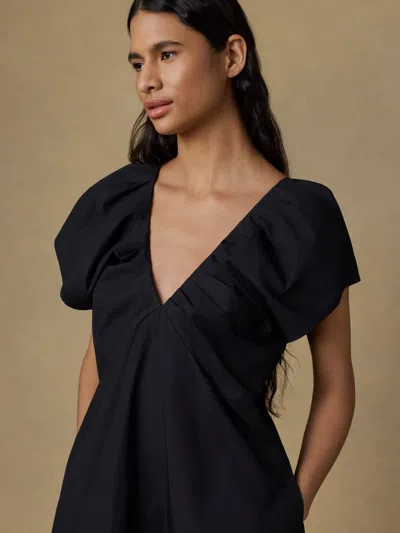 Faherty Coastal Poplin Bondhi Dress In Black