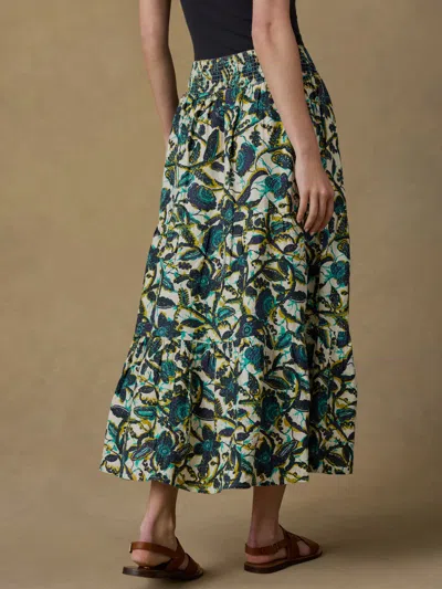 Faherty Montecito Linen Maxi Skirt In Multi