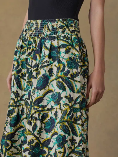 Faherty Montecito Linen Maxi Skirt In Multi