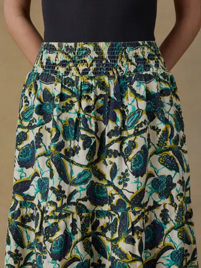 Faherty Montecito Linen Maxi Skirt In Multi