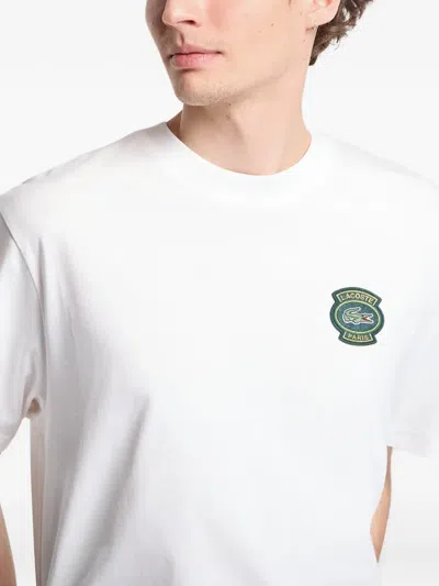 Lacoste Logo-patch T-shirt In White