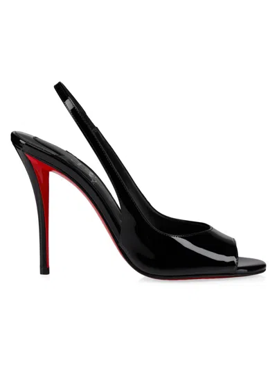 Christian Louboutin Sofia Z 110 Slingback Sandals In Patent Leather In Animal Print