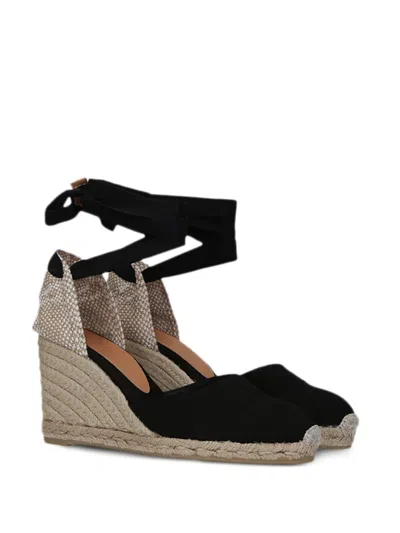 Castaã±er 카리나 웨지 에스파드리유 In Black