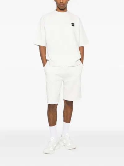 Outhere Drawstring Logo-patch Shorts In White
