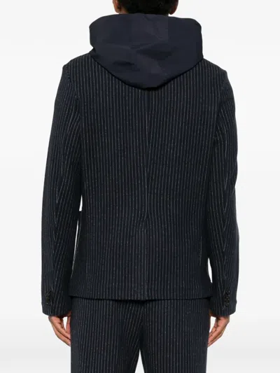 Mackage 핀스트라이프 후드 블레이저 In Black