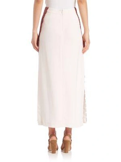 Shop Tanya Taylor Simmons Midi Skirt In Shell