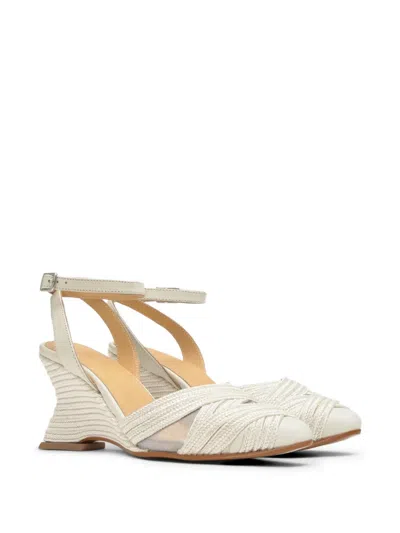 Castañer Joy Geometric-wedge Espadrilles In Neutral