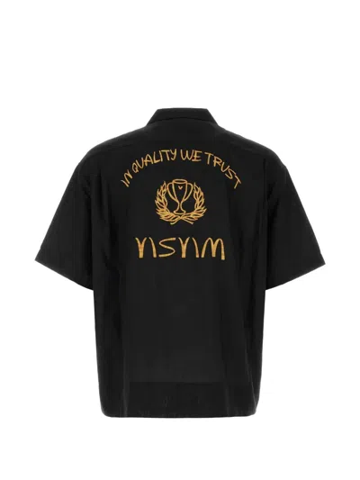 Visvim Black Silk Shirt In Multi