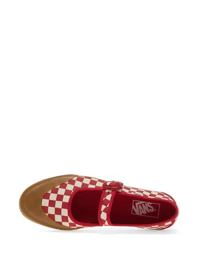 Vans Checkerboard-print Buckle-strap Espadrilles In Black